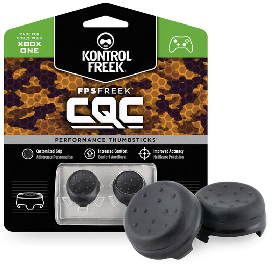 KontrolFreek FPS Freek CQC for Xbox One Controller | Performance Thumbsticks | 2 Mid-Rise Concave | Black