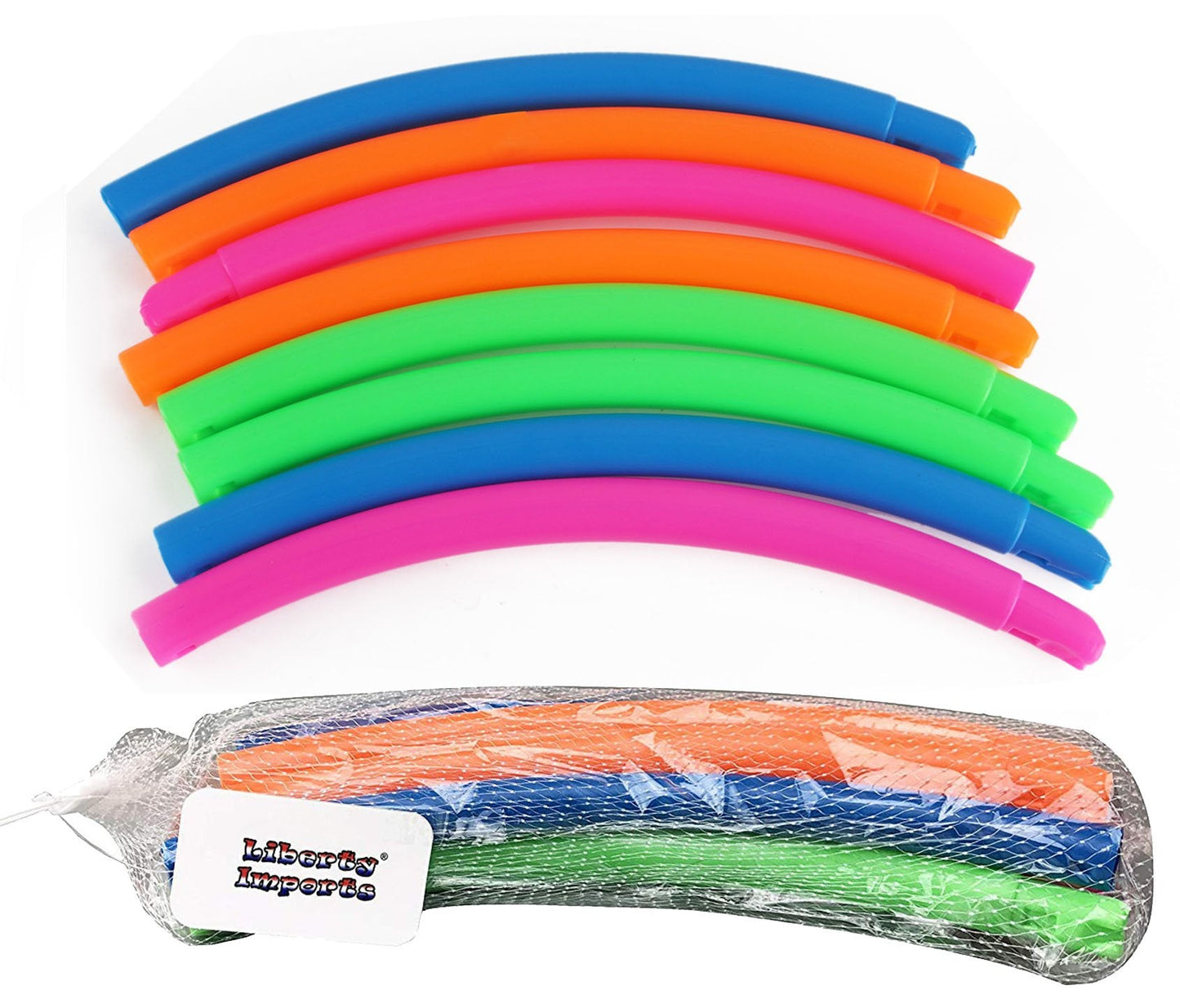 Kids Exercise Hoop, Snap Together Detachable Adjustable Weight Size Plastic Toy Hoops - Spinning Rings for Sports, Exercise, Playing, 32-Inch