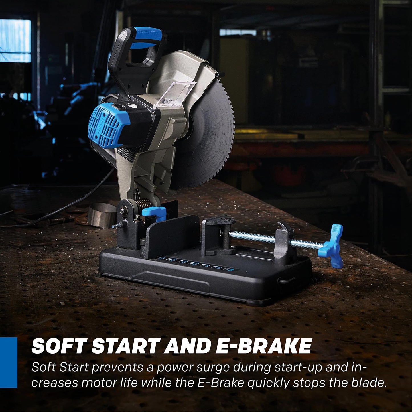 Evolution S14CPS 14" Heavy-Duty Metal Cutting Chop Saw | 3,500+ Cuts with EVOMAX14ST Blade | 14" Blade Compatible | Industrial Power Saw, Soft Start Motor, E-Brake, Precision Shadow Line Guide