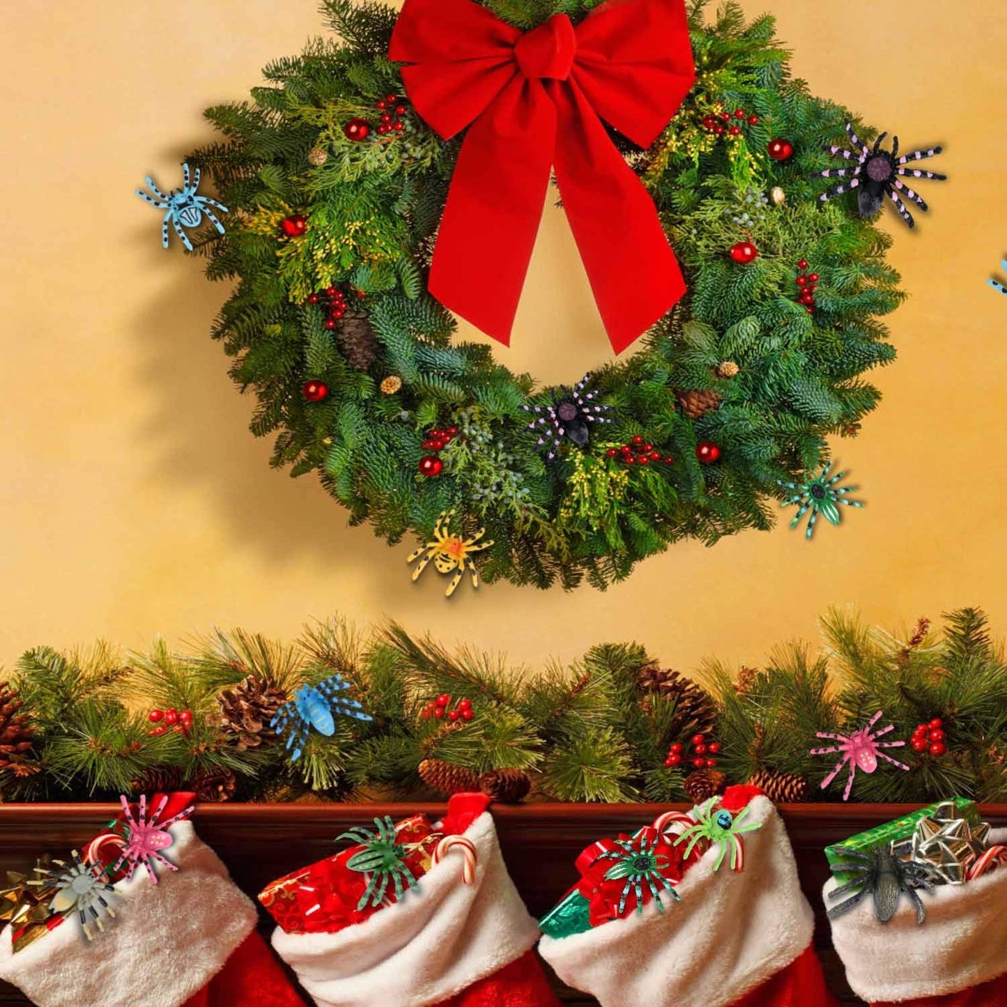 FLORMOON Realistic Animal Figures - 12 Pieces Plastic Halloween Spider Toys for Kids - Spider Action Model Insect Toy Figures - Educational Learning Toys Birthday Gift Set for Kids