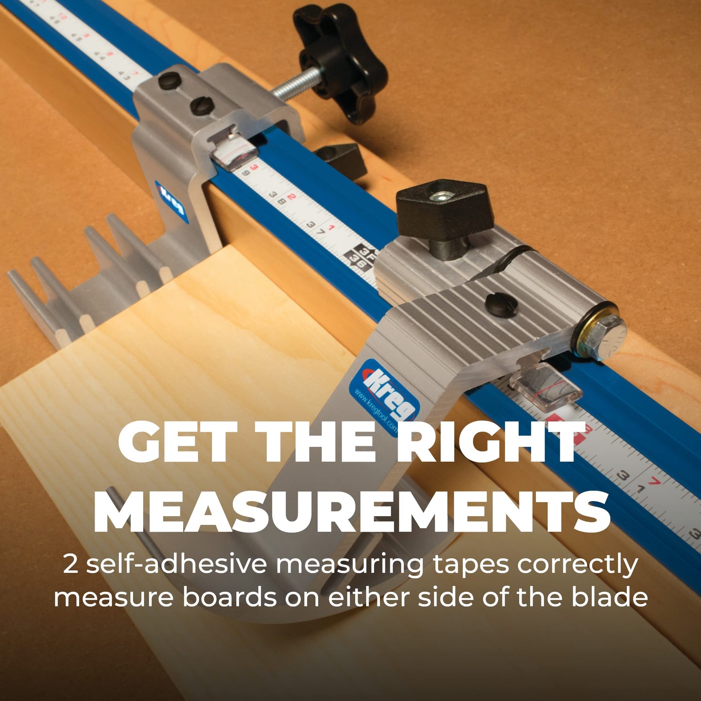 Kreg KMS8000 Precision Trak & Stops Kit - Track Guide for Miter Saw - Woodworking Saw Guide - Miter Saw Accessories - Woodworking Tools