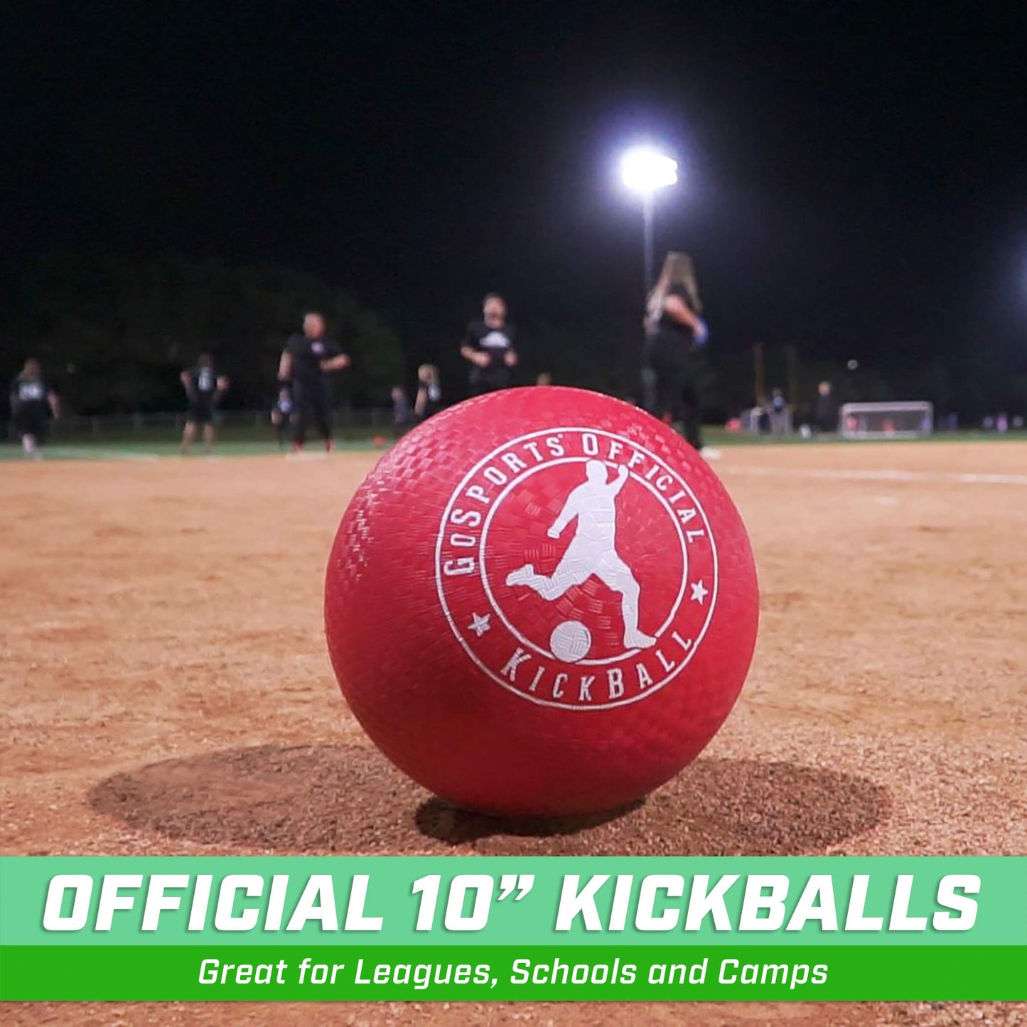 GoSports Official Kickball with Pump (2 Pack), 10 Inch