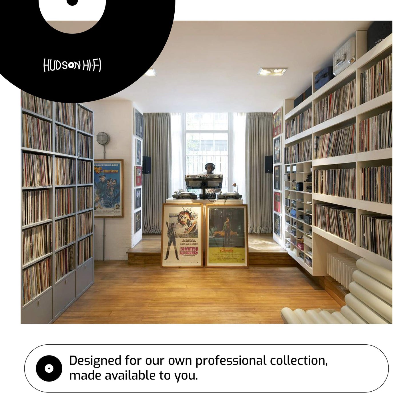 Hudson Hi-Fi Anti-Static Vinyl Record Inner Sleeves 100 Pack - Durable Clear Disc Sleeves- Protect Your LP Albums from Scratches, Dust & Dirt - Acid-Free Rice Paper Interior Disc Covers