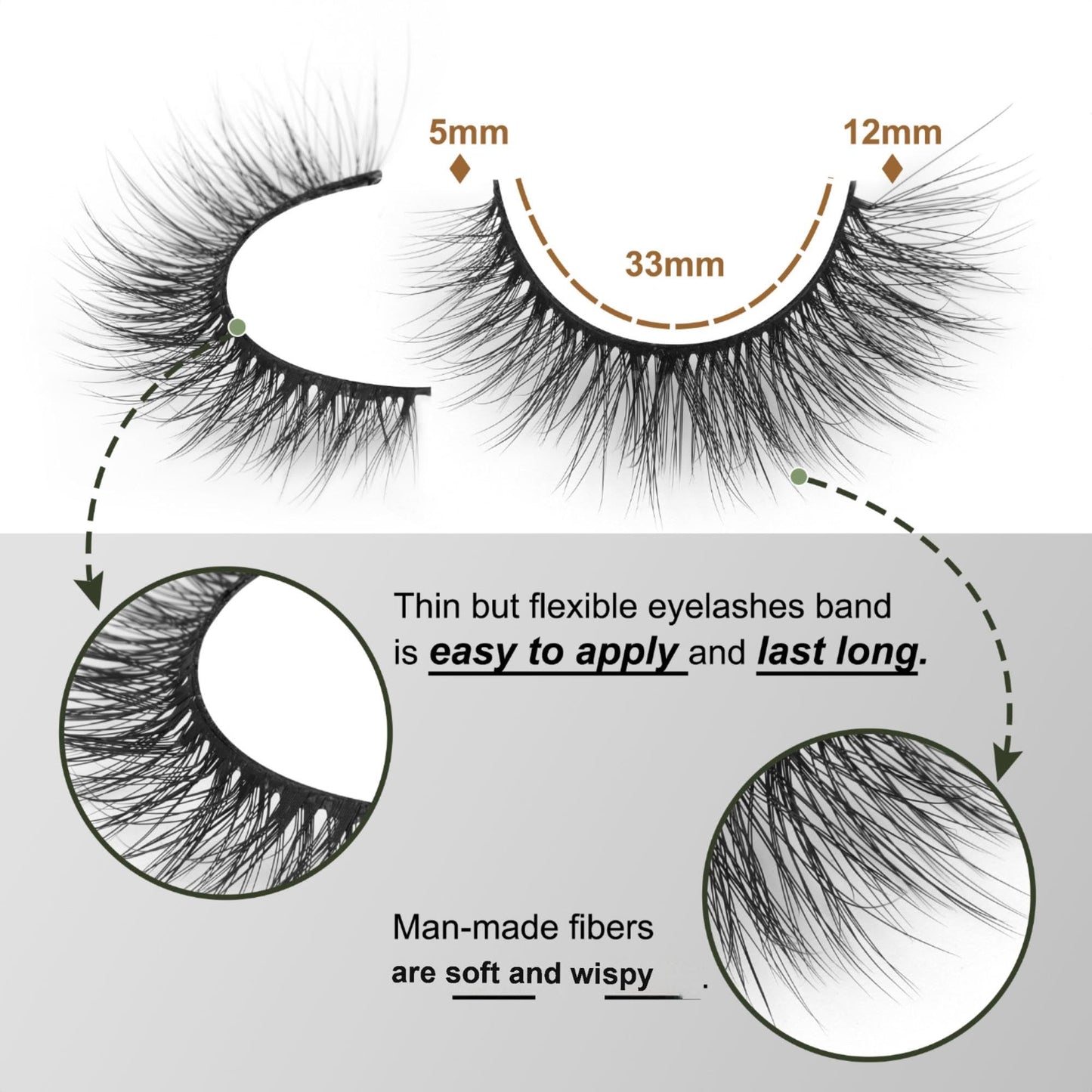 Lashes Natural Look Wispy Fasle Eyelashes 12mm Short Faux Mink Eyelashes Cat Eye Natural Strip Lashes Pack by Zegaine 16 Pairs