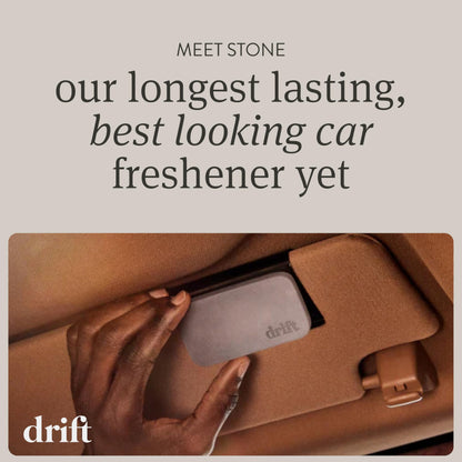 Drift Car Air Freshener - Stone Air Freshener - Car Odor Eliminator - Amber Scent Starter Kit