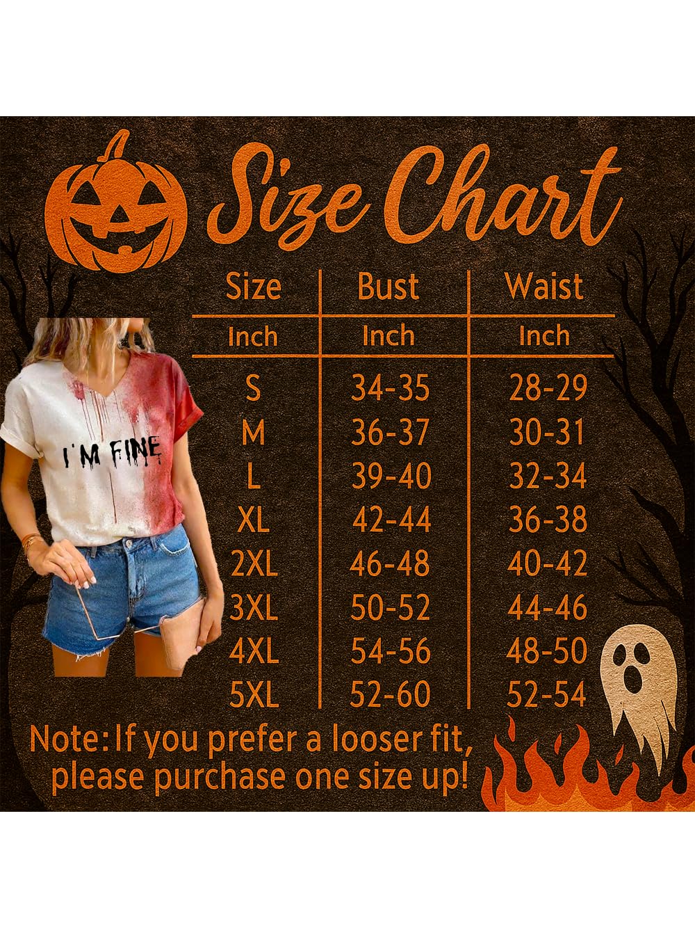 Generic Its Ok It'S Not My Blood Shirt I'M Fine It'S Not My Blood Hoodie Ladies' Halloween Bloody Print Dress Funny Letter Print Shirt Graphic Casual Top Fun Gift, Medium