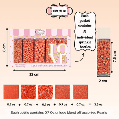 Confect Orange Sprinkles – Halloween Edible Sprinkle Mix | Assorted 5-Pack with Orange Dragees, Jimmies & Sparkling Sugar | Spooky-Night Sprinkles | Cake & Cupcake Decorating Topping | Vegan, Gluten-Free – 5 Oz