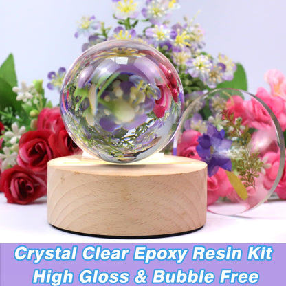 32OZ Crystal Clear Epoxy Resin, Resin Epoxy Desktop, No Yellowing & No Bubbles, Self Leveling 1:1 Mix for DIY Jewelry, Art Casting Resin Epoxy Kit