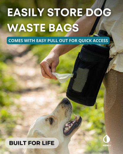 Dog Water Bottle, Insulated Dog Travel Water Bottle, Stainless Steel Pet Water Bottle Dispenser Portable Food and Water Bowl for Dogs with Carrying Case for Walking Dog Canteen Travel Kit