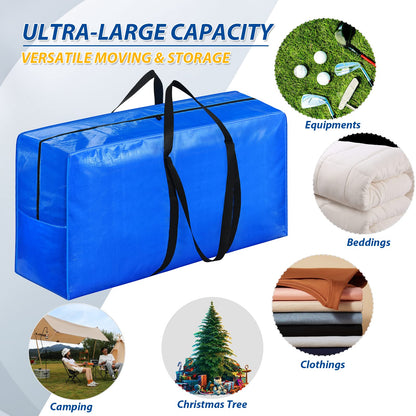 194 Gallon Extra Large Storage Bags, Zippered Outdoor Cushion Furniture Storage Bag with Handles,Jumbo Large Moving Bags Heavy Duty, Storage Totes Moving Boxes Supplies, 68x30x22 inch - 1PACK