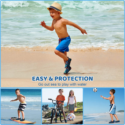 Kids Boys Girls Swim Water Shoes, Toddler Kids Swim Water Shoes Non Slip Quick Dry Beach Shoes,Barefoot Sports Shoes Aqua Socks for Beach Outdoor Sports