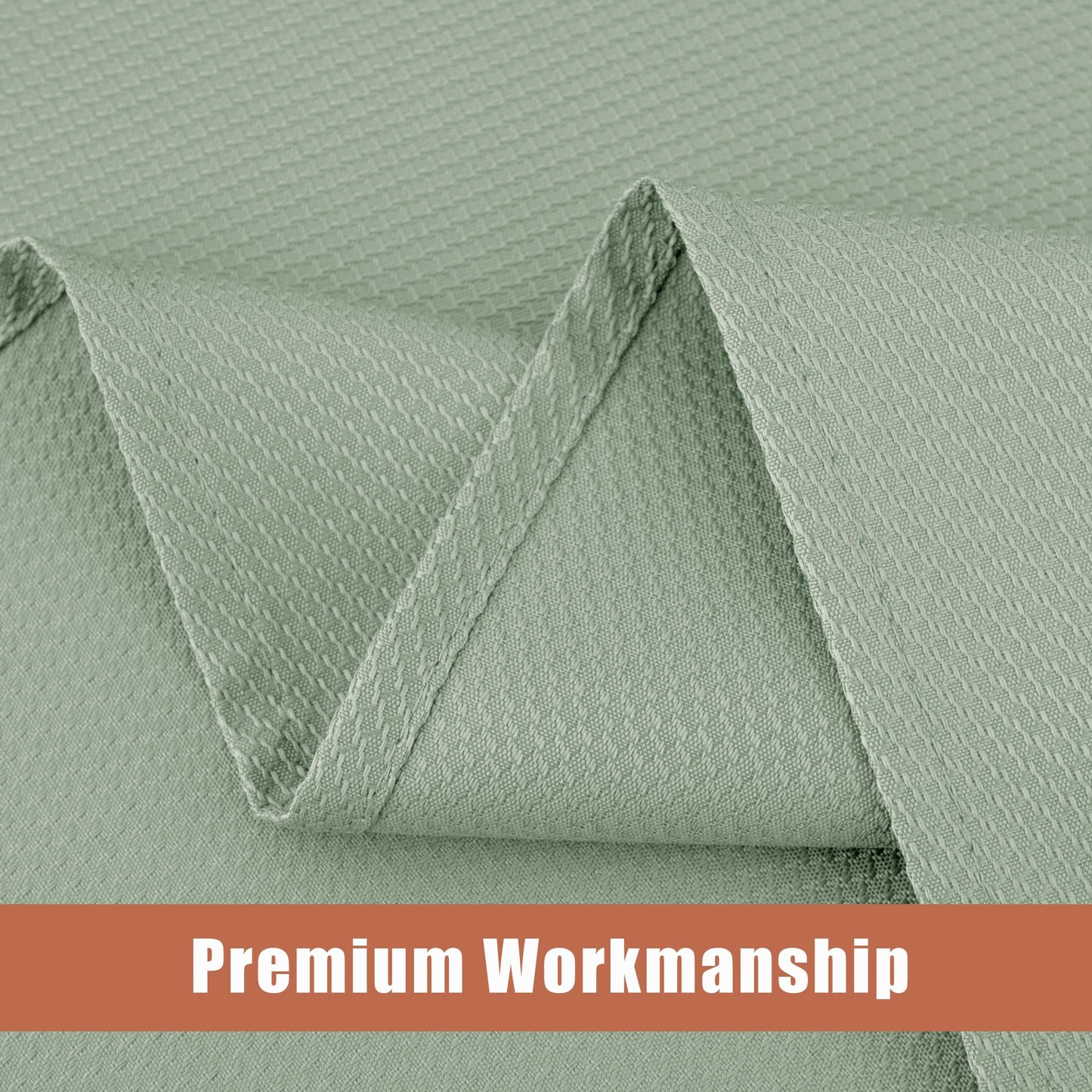 Fitable Sage Green Round Table Cloth, 2 Pack - 60 inch in Diameter - Waterproof Wrinkle Resistant Textured Fabric Tablecloth, Jacquard Decorative Table Cover for Dinner, Party, Banquet, Event