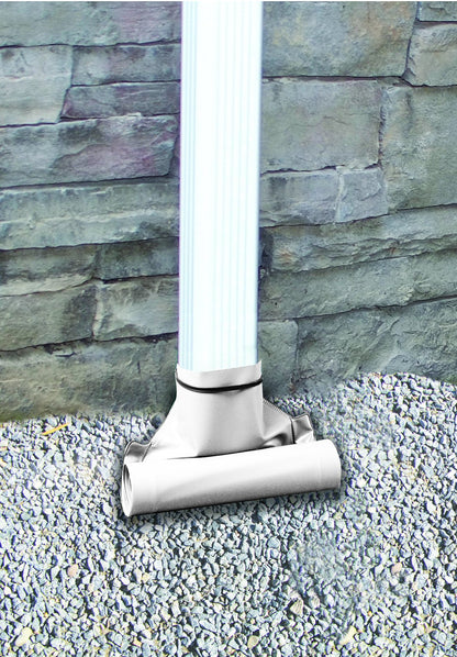 Frost King DE46WH Automatic Plastic Drain Away Downspout Extender, Extends 4-Feet, White