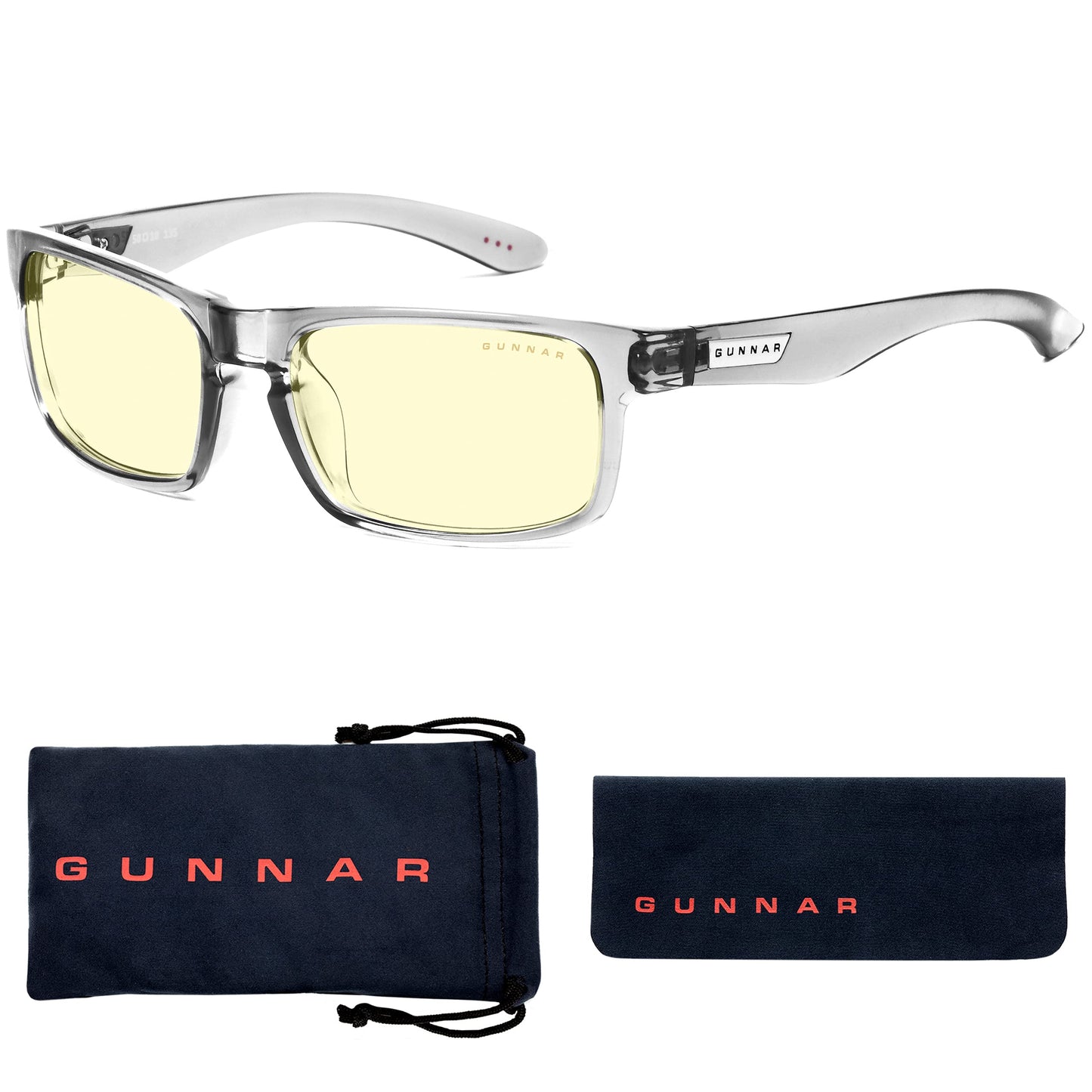 GUNNAR - Premium Gaming and Computer Glasses - Blocks 65% Blue Light - Enigma, Smoke, Amber Tint