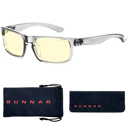 GUNNAR - Premium Gaming and Computer Glasses - Blocks 65% Blue Light - Enigma, Smoke, Amber Tint