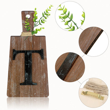 Jetec Cutting Board Eat Sign Set Hanging Art Kitchen Eat Sign Fork and Spoon Wall Decor Rustic Primitive Country Farmhouse Kitchen Decor for Home Decoration(White, Grey,brown)