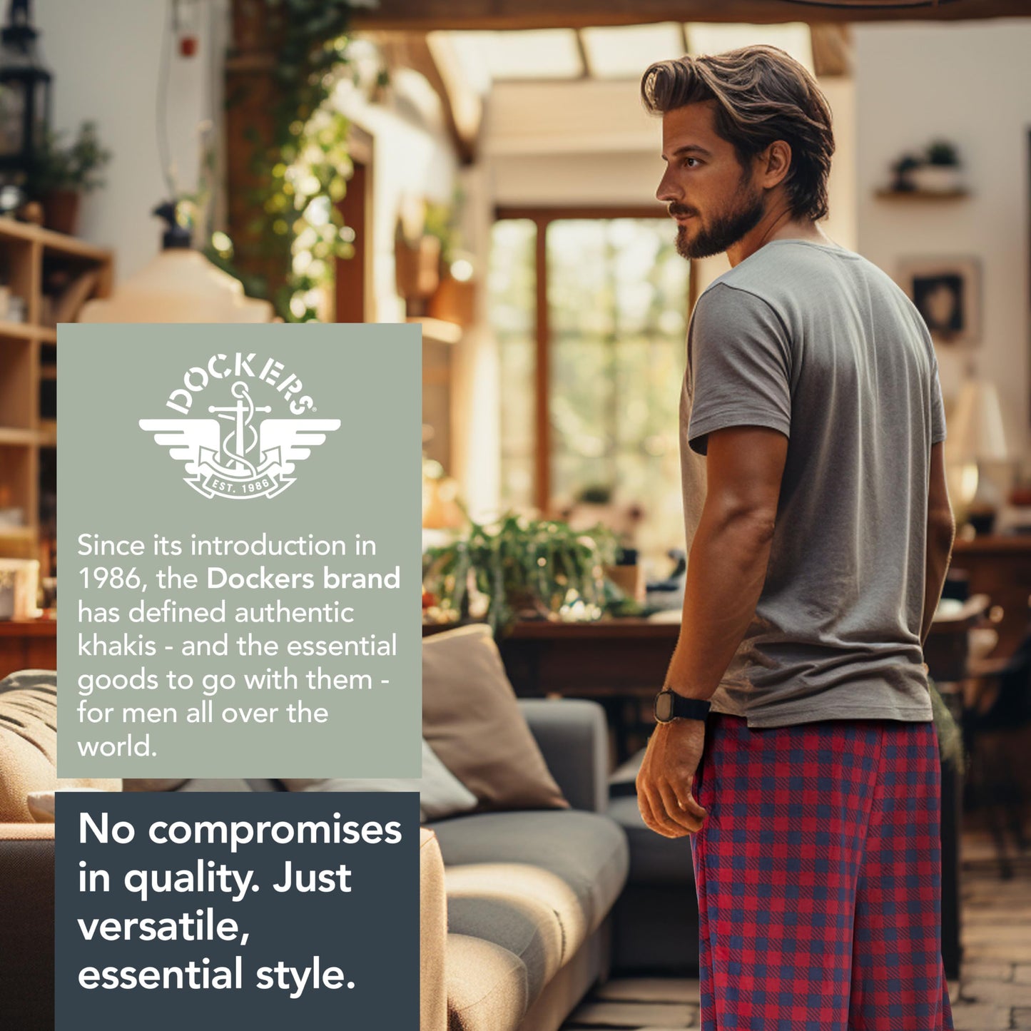 DOCKERS Fleece Pajama Pants for Men, 2 Pack Lounge Sleepwear PJs with Pockets