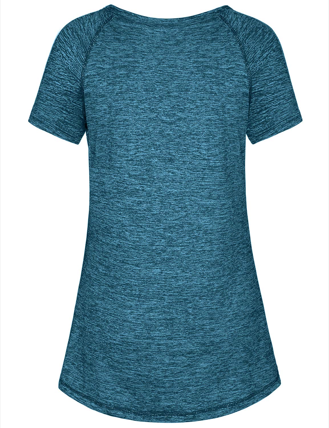 Kimmery Plus Size Crew Neck Fitness T-Shirt, Short Sleeve Sports Top, Lightweighted Summer Gym Shirt XXL Blue