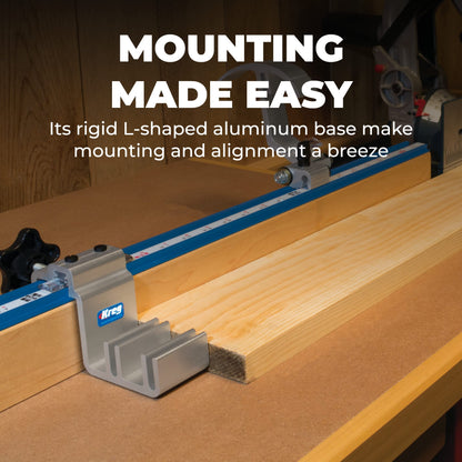 Kreg KMS8000 Precision Trak & Stops Kit - Track Guide for Miter Saw - Woodworking Saw Guide - Miter Saw Accessories - Woodworking Tools