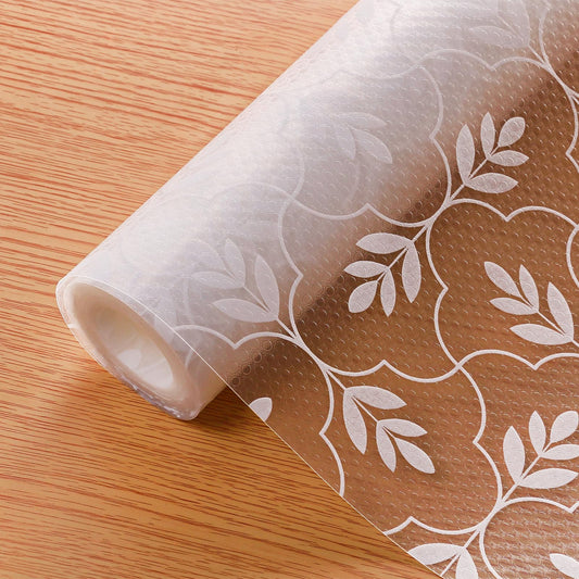 Cooyes Shelf Drawer and Cabinet Liner, Washable Oil-Proof Shelf Liners for Kitchen Cabinets, Shelves, Refrigerator, Non-Adhesive Drawers Mats(Transparent, 11.8 x 118 Inch)