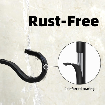 6 Inch 2 Pack Heavy Duty Outdoor Plant Hangers for Plants, Iron Plant Brackets with Metal Plant Hooks for Hanging Lantern, Bird Feeder