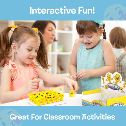 IPIDIPI TOYS Jumpeez Emoji Rocket Poppers – 24-Pack Spring Launcher Toys for Kids – Ideal Birthday Party Favors, Goodie Bag Stuffers, School Prizes, Classroom Rewards for Boys & Girls