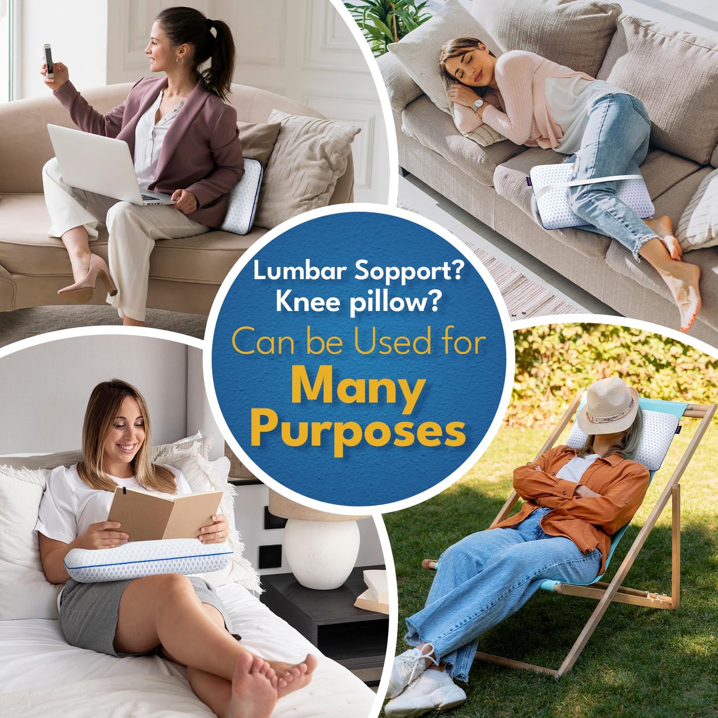 Cooling Travel & Camping Memory Foam Pillow for Sleeping,Contoured Support Medium Firm Small Travel Pillows for Airplanes & Backpacking Car Toddler Kids Compact Lightweight, Breathable Washable Cover