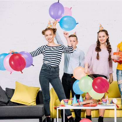 JOYIN 12 Pcs Punch Balloons, Easter Egg Fillers, Heavy Duty Party Favors for Kids, Punching Balloons with Rubber Band Handle for Birthday, Goodie Bags Stuffers, Halloween Party Supplies
