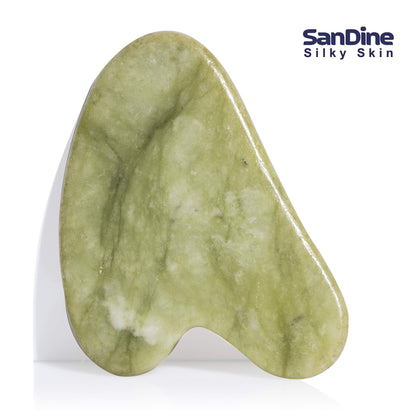 Guasha Scraping Massage Tool – Jade Gua Sha Board - Traditional Scraper Tool for Anti-Aging - Natural Stone Aventurine Guasha - For Silky Smooth and Beautiful Skin - By Sandine