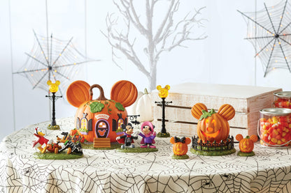 Department 56 Disney Village Halloween Minnie Mouse Pumpkintown House Lit Building, 7.76 Inch, Multicolor