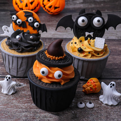 Edible Candy Eyes Sprinkles for Cake Decorating 4.58oz, Halloween Eyeball Sprinkles for Cookie Baking Ice Cream Brownie Cupcake Toppings