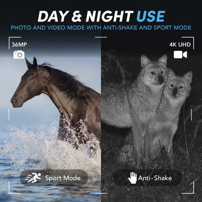 4K Night Vision Goggles, Rechargeable Night Vision Goggles, 3'' Digital Infrared Night Vision with 32GB Memory Card