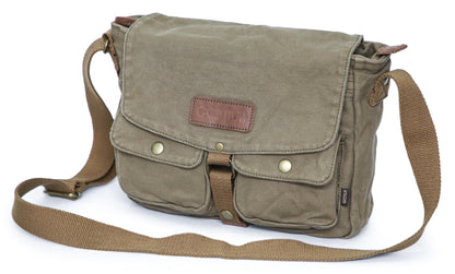 Gootium Canvas Messenger Bag - Vintage Crossbody Shoulder Bag Military Satchel