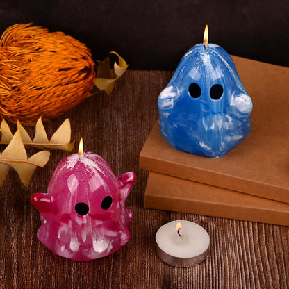 Actvty Ghost Resin Molds, 2Pcs Halloween Ghost Silicone Molds for Epoxy Casting, 3D Ghost Shape Epoxy Molds DIY Resin Art Gift Halloween Ornaments Home Decor