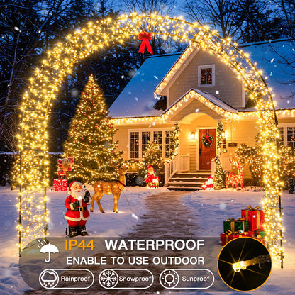 suddus Indoor Christmas Lights with Remote, Warm White String Lights Plug in with Timer, 33ft 100 LED Twinkle Fairy Lights for Bedroom Xmas Tree Wreath Garden Party Outdoor Thanksgiving Decorations