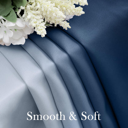 HOMEIDEAS Navy Blue Ombre Blackout Curtains 52 X 84 Inch Length Gradient Room Darkening Thermal Insulated Energy Saving Grommet 2 Panels Window Drapes for Living Room, Bedroom