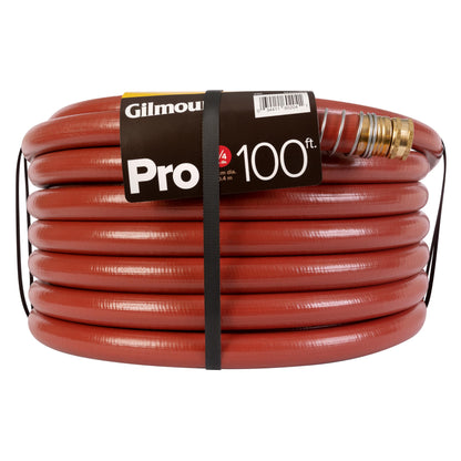 Gilmour Pro Commercial 3/4" x 100' Heavy Duty Water Hose, Durable and Kink Resistant 100 ft Garden Hose