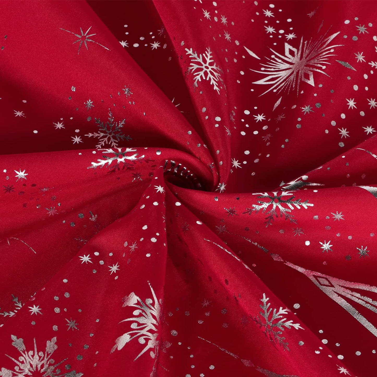 LUSHVIDA Christmas Rectangle Tablecloth – Washable Water Resistance Holiday Microfiber Table Cloth Decorative Table Cover for Banquet Party Kitchen Dining Room, 60 x 84 Inch