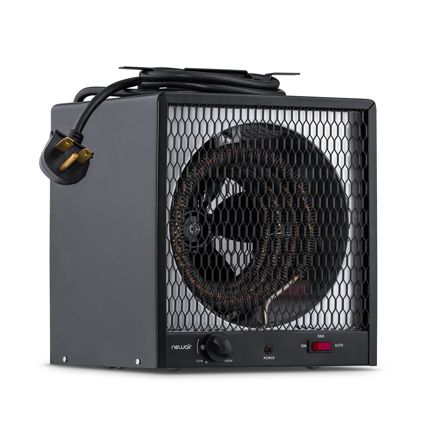 Newair 5600W Portable Electric Garage Heater - Heats Up to 600 sq. ft. with 6-Foot Cord Wrap and Carrying Handle, Space Heater Ideal for Garage, Bedroom, Dorm, and Office