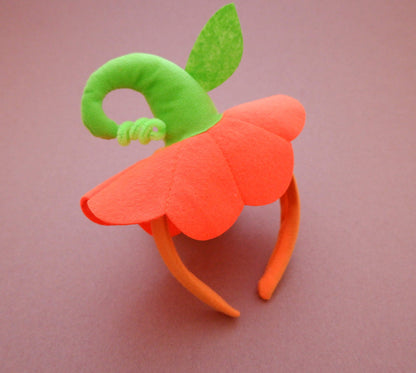 Halloween Headbands - 2 Pack Pumpkin Hat Headbands for Halloween Costume Party - Adults and Kids