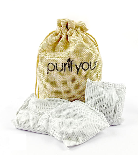 100% Natural Bamboo Charcoal Air Purifying Bag - Set of 12 Carbon Filters, Deodorizer Bags, Odor Absorber for Diaper Pail, Trash, Shoes, Closets, Cars, Fridge, Pets House, Kitchen, Home by purifyou