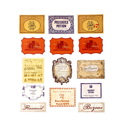 Conquest Journals Harry Potter Potions Labels Vinyl Stickers, Set of 60, Official Labels from The Wizarding World, Waterproof & UV Resistant, Great for All Your Gadgets, Potterfy All The Things