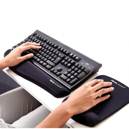 Fellowes PlushTouch Foam Keyboard Wrist Rest with MICROBAN - Graphite (9252301)
