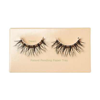 KISS Sister Nature False Eyelashes, 'Dawn', 12 mm, 100% Natural Hair, Recyclable Paper Box, Printed with Soy Ink, Cruelty Free, Vegan, Includes 1 Pair of Reusable Strip Lashes