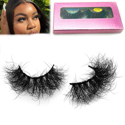 Fluffy Mink Lashes viEYEve False Eyelashes Natural Real Mink Lashes Fluffy Long 5D Dramatic Eyelashes for Women Full Lashes Durable Reusable Mink Eyelashes Messy Bomb1 pair