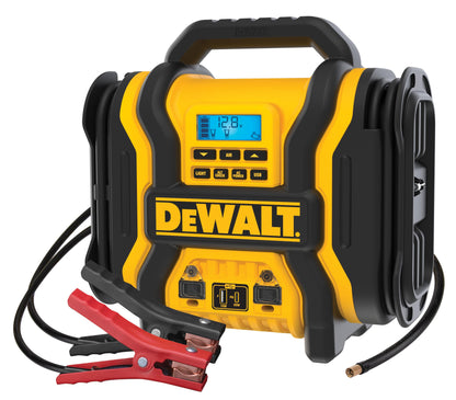 DEWALT DXAEPS14-Type2 2000 Peak Battery Amp 12V Automotive Battery Booster Jump Starter/Power Station with 120 PSI Compressor, 500W AC Power Inverter, and 15W USBa & 25W USB Ports