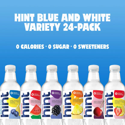 Hint Bottled Water, Best Sellers Variety Pack Bundle - Purified Flavored Water with Zero Calories, Sugar Free, Natural Flavors - 16 Fl Oz (Pack of 24)