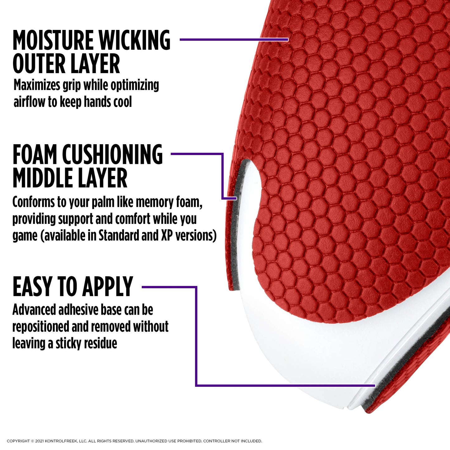 KontrolFreek FPS Freek Inferno Performance Kit for Xbox One and Xbox Series X Controller | Includes Performance Thumbsticks and Performance Grips | Red