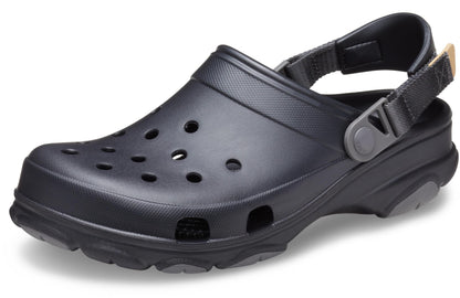 Crocs Unisex-Adult All Terrain Clogs with Adjustable Heel Strap, Black, 5 Men/7 Women