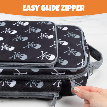 Kids Insulated Lunch Box w Snack Pocket & Water Bottle Holder (Pirate) -Boys or Girls Back to School Lunchbox Tote Keeps Food Hotter or Colder Longer- Reusable Bag Fits Bento, Ice Packs, Containers